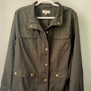 Talbots Olive Green with Gold Hardware Jacket Size 16